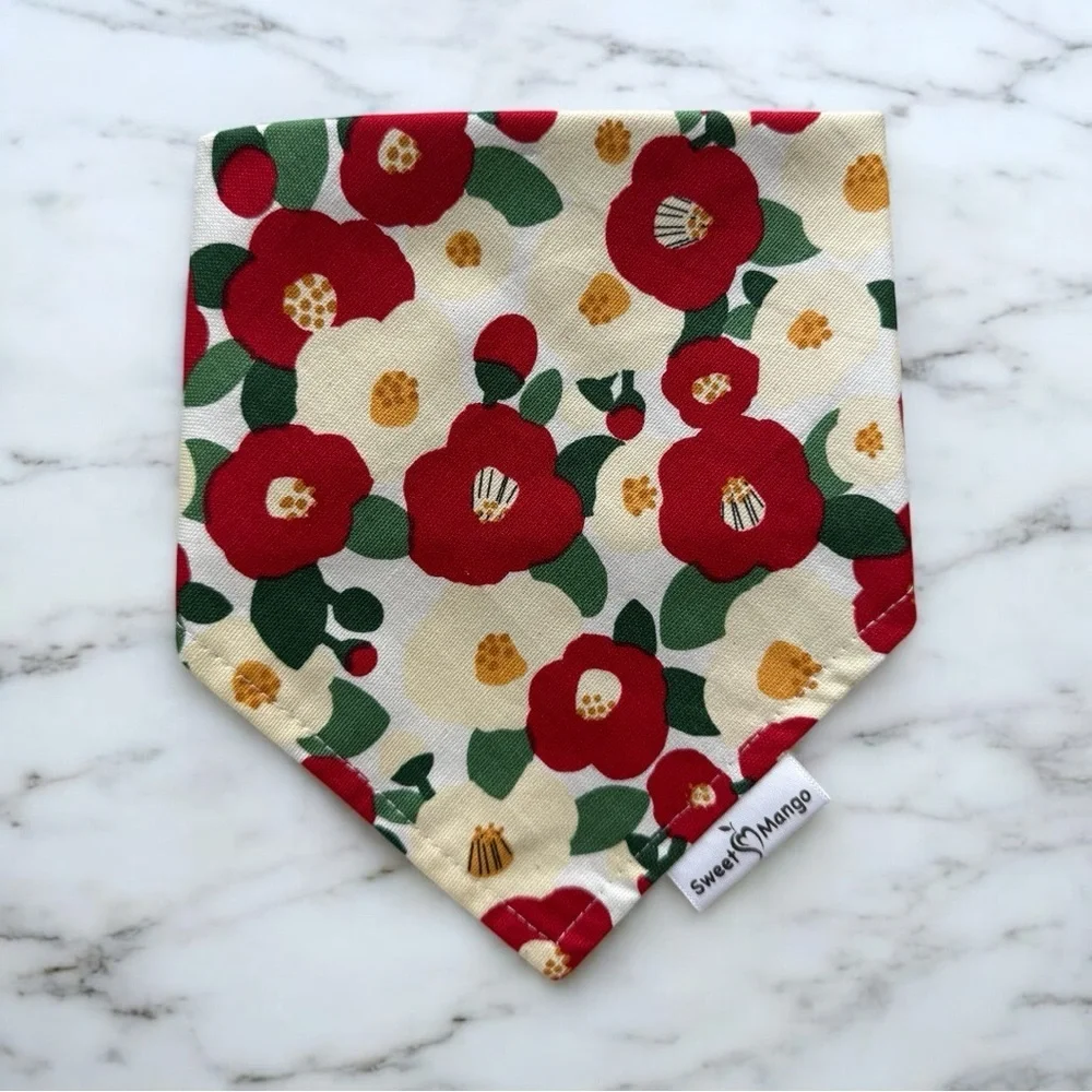 DOG Bandana - Winter Floral - Size L Large